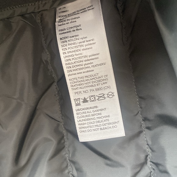 Eddie Bauer Men’s Down 550 Puffer Vest Zipper Gray Medium - Picture 4 of 5